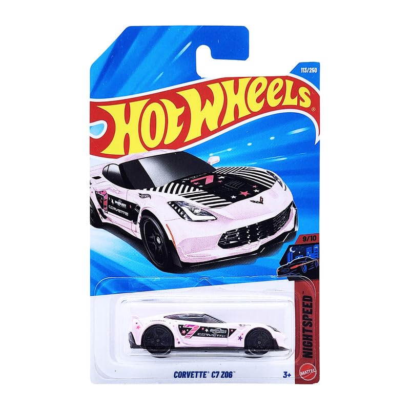 Image of Hot Wheels Corvette C7 Z06 Nightspeed Ages 3 and Up 113 /250 (Pink)