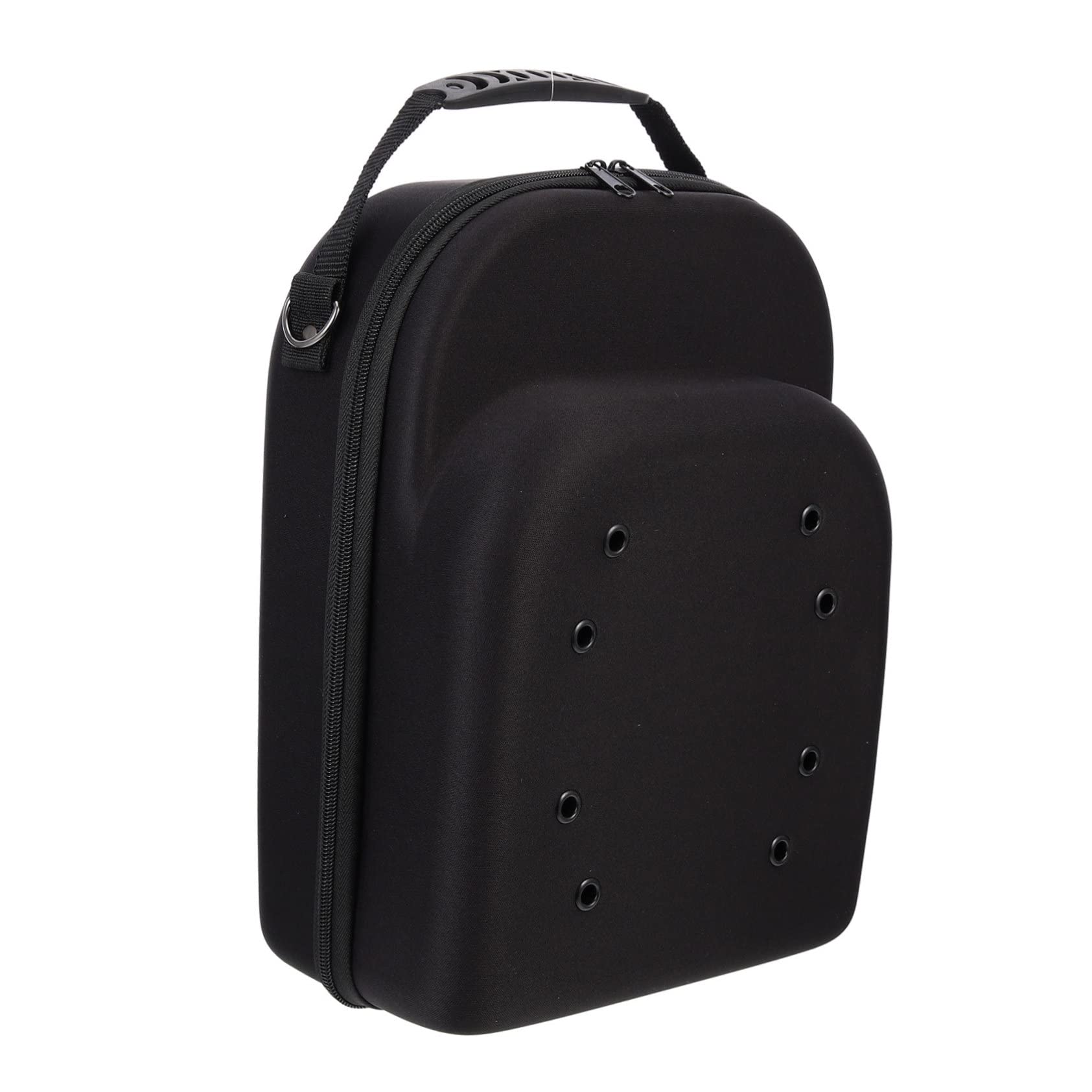 MUCKLILY Baseball Hat Box Travel Case Portable Organizer for Caps with Shockproof Design Smooth Zipper and Protective Storage for Travel and Hat Storage Black