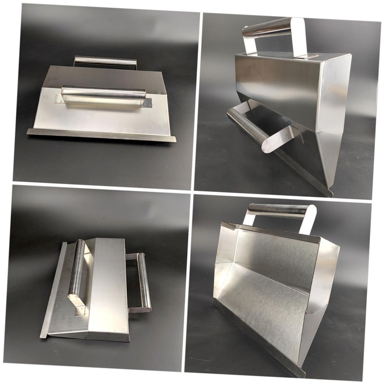 Llana de Albañilería de Acero Inoxidable Plata, Forma Única | Acabado de Hormigón y Limado de Cemento, Diseño Ergonómico, Herramienta Manual Fácil de Usar