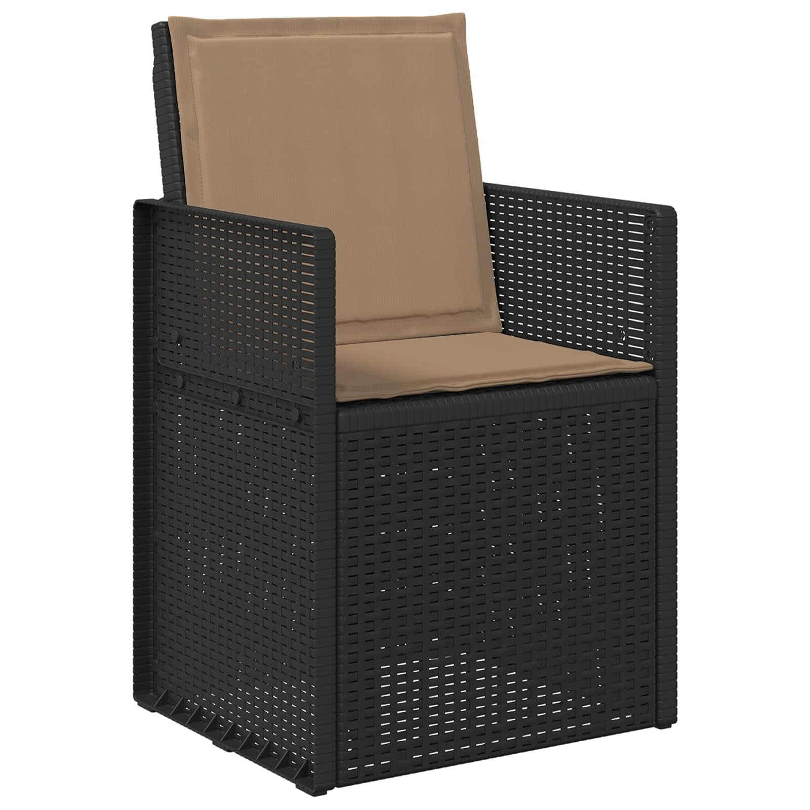 Poduszki na oparcie 2 sztuki taupe 47 x 45 x 2 cm | Poliester odporny na warunki atmosferyczne, wypełniony pianką, na patio w ogrodzie, łatwy do czyszczenia