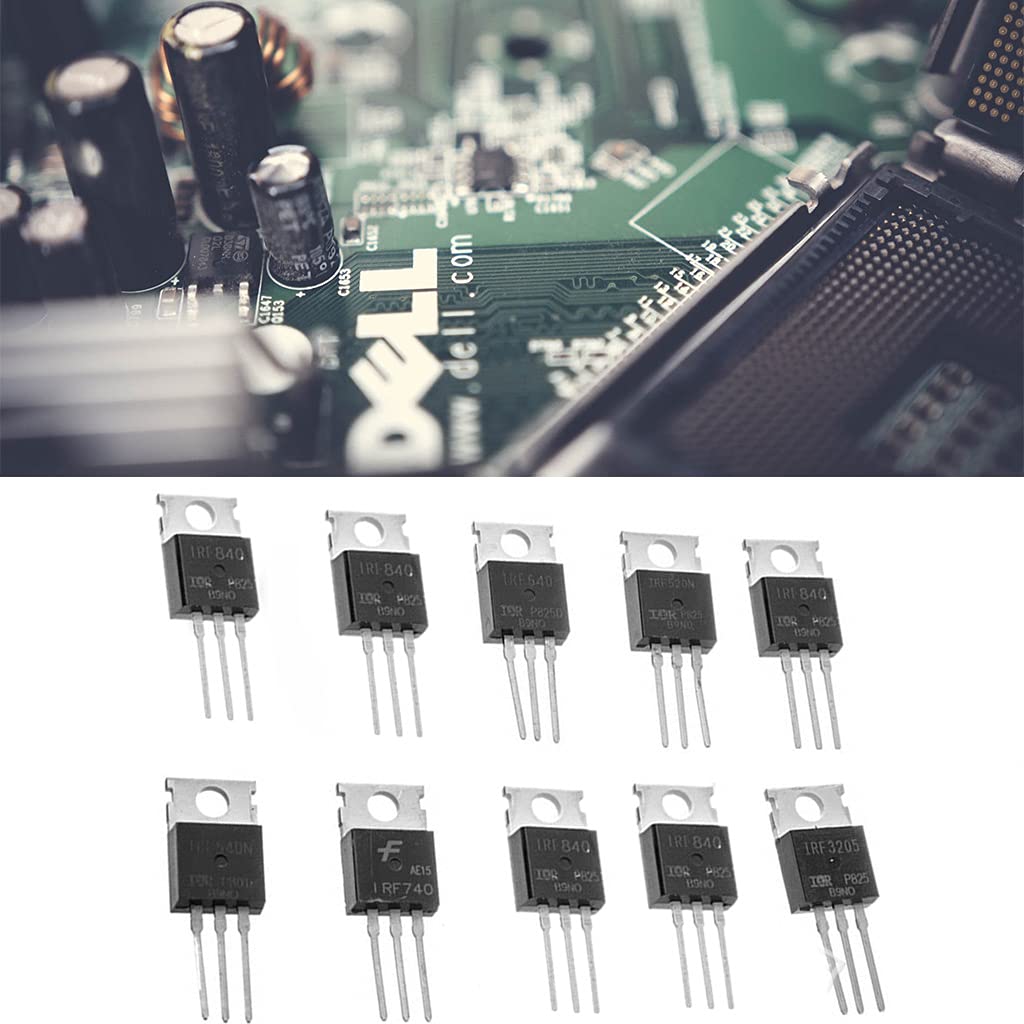 Kit Transistors Mosfet Série IRF 50 Pièces 10 Types Comprenant IRFZ44 IRF510 IRF IRF530 IRF540 IRF640 IRF740 IRF840 Kit Transistors Mosfet