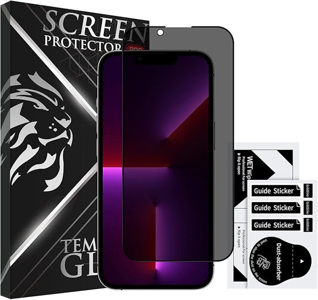 Supreme Privacy Screen Protector for iPhone 13 Pro Max, Edge to Edge Full Coverage, 9H Hardness [Easy Installation, Bubble Free, Case Friendly] Anti Spy Tempered Glass Film for 13 Pro Max