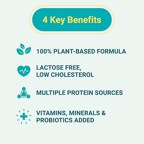 Miniatura 4 de THE VEGAN Proteína en polvo a base de plantas (vainilla)  0.71 oz de proteína vegana  Aislado de proteína de soja sin OMG con probióticos  Sin