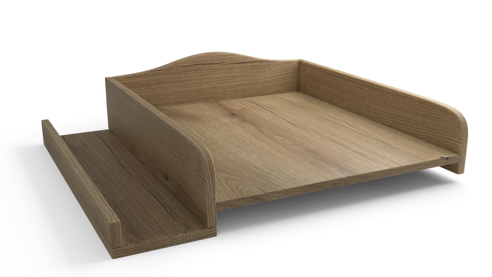 Plan à langer pour machine à laver - Matelas à langer 60x70 cm - Panneau de bois laminé - Évoquer le chêne - 82x72x10 cm - Plan à langer sûr & peu encombrant