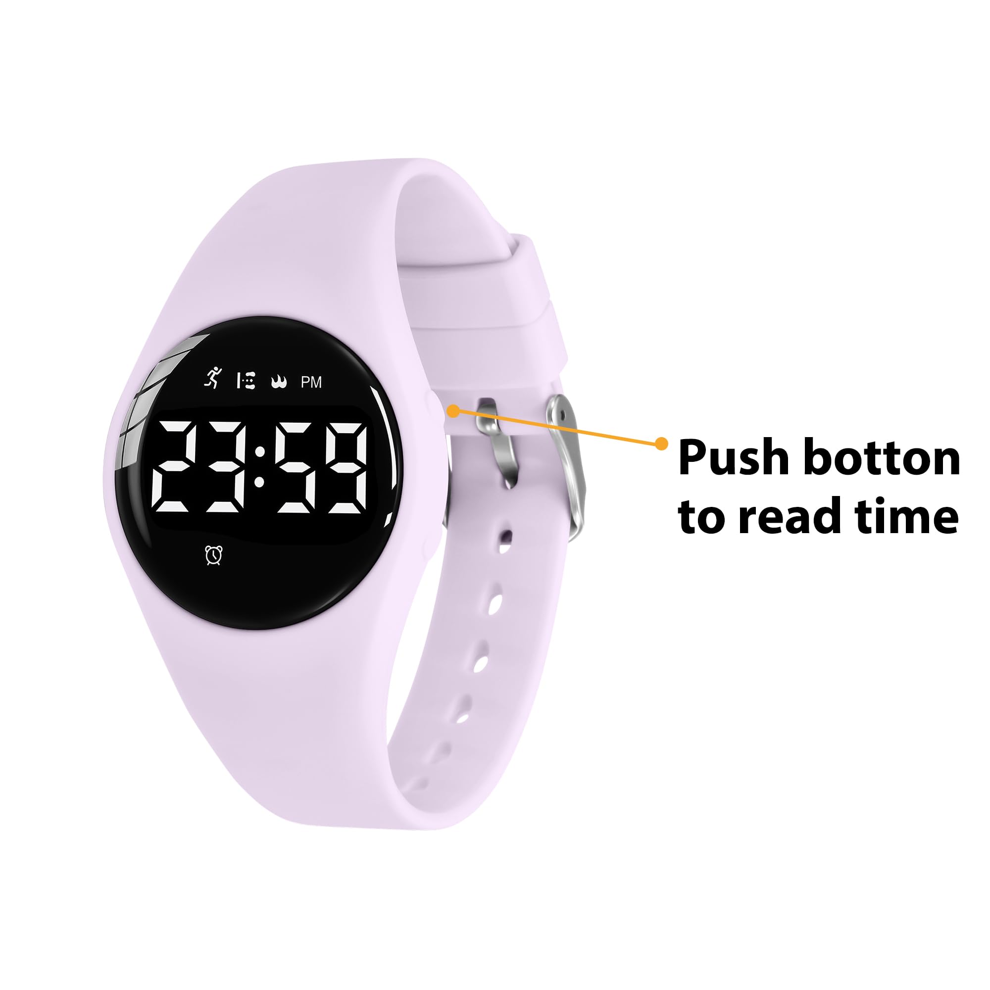 aswan watch Montre Digitale Enfant avec Chronomètre, Eclairage, Alarme, Date,Podomètres Marche Non Connecté-Montres Sport pour Fille Garcon avec Bracelet en Silicone
