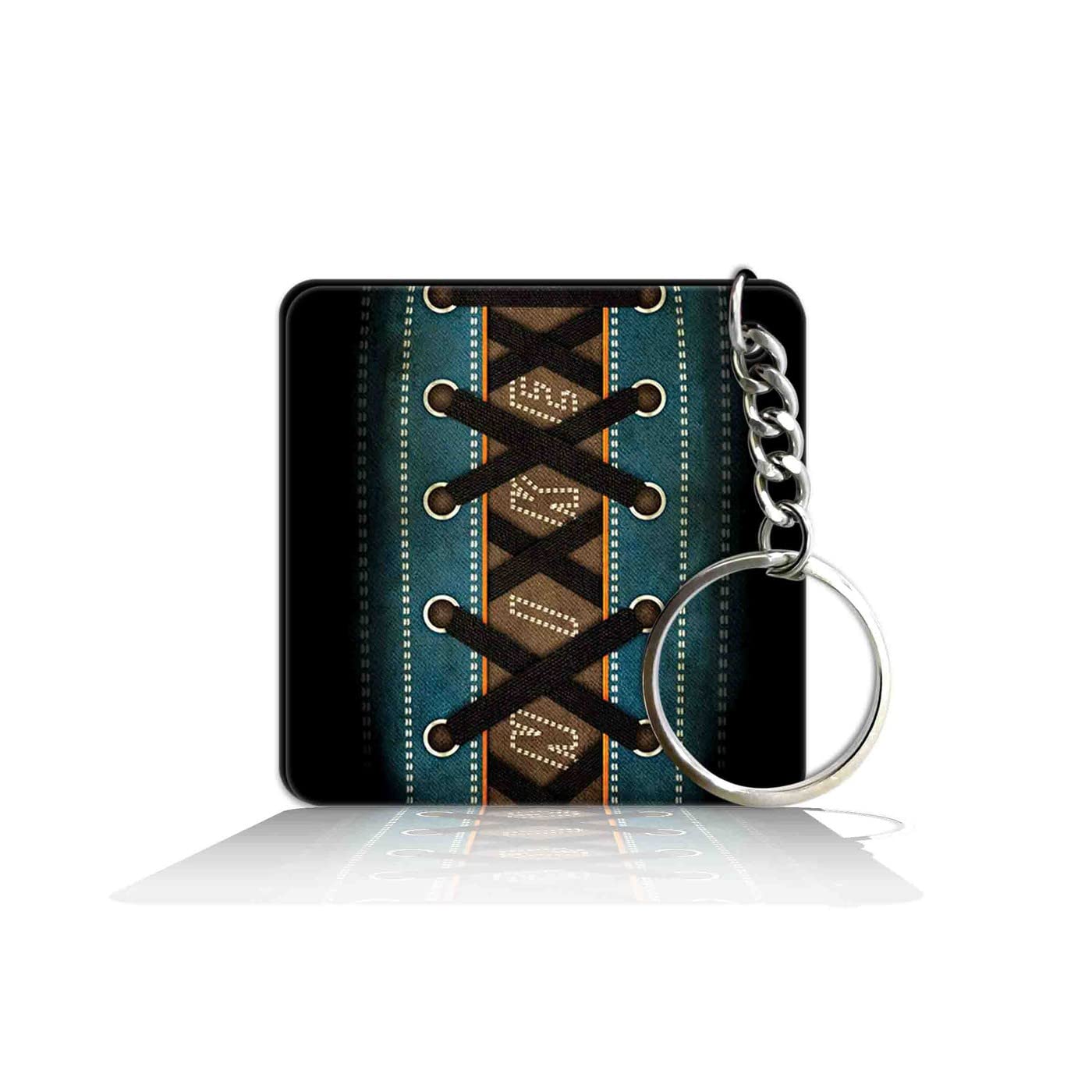 party gift Printed Square Keyring Keychain for Bag Wallet Purse Bike Car Cycle Lock Key House Keys 001-picture-17