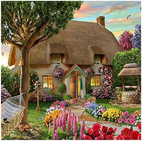 5D DIY Diamond Paint Kits, 5D Dream House Full Drill Crystal Cross Stitch, Rhinestone Embroidery Arts and Crafts Canvas Painting Pictures by Numbers for Kids Adults Home Wall Art Decor - 30 * 30cm