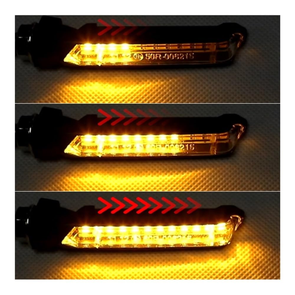 Luce Di Direzione A LED Per Moto Da 8 Mm, Universale 12 V, Segnalazione Lampada Posteriore Accessorio Stop Luci Freno(4PCS)