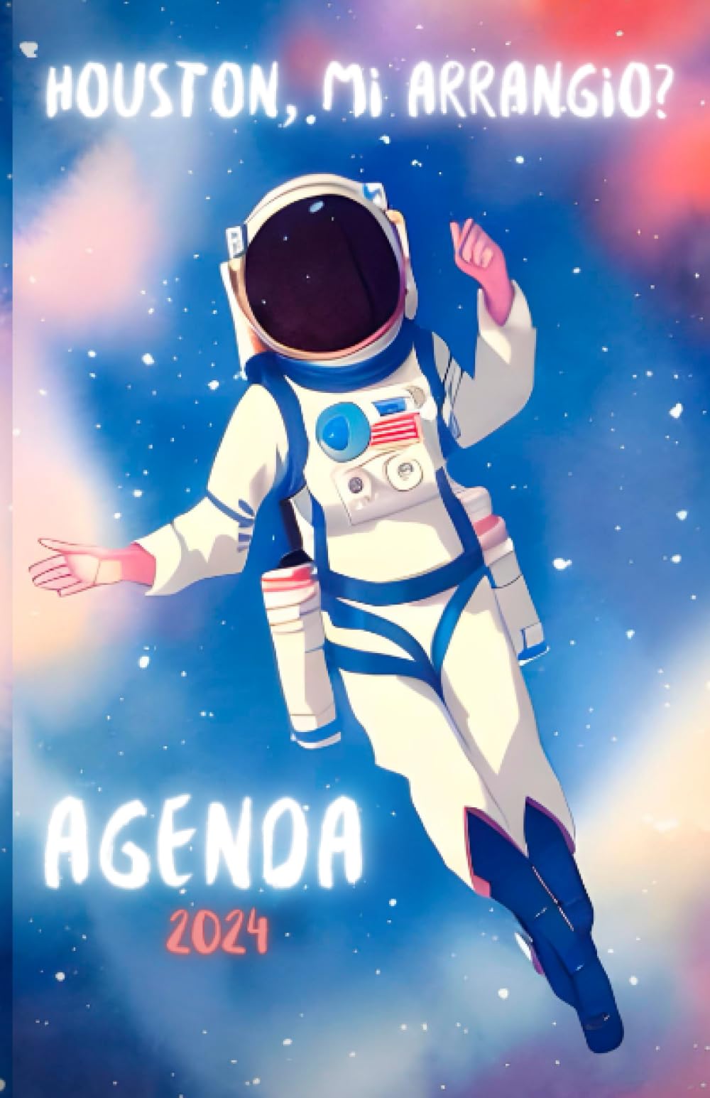Houston, mi arrangio?: Agenda 2024: diario settimanale, su doppia pagina, 12 mesi, formato A5, a colori, illustrata. Con citazioni umoristiche, per affrontare le giornate con leggerezza e stile.