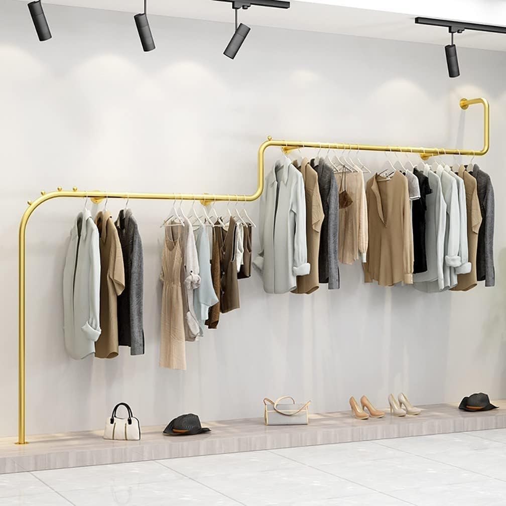 Portant mural en métal pour optimiser l'espace d'un magasin