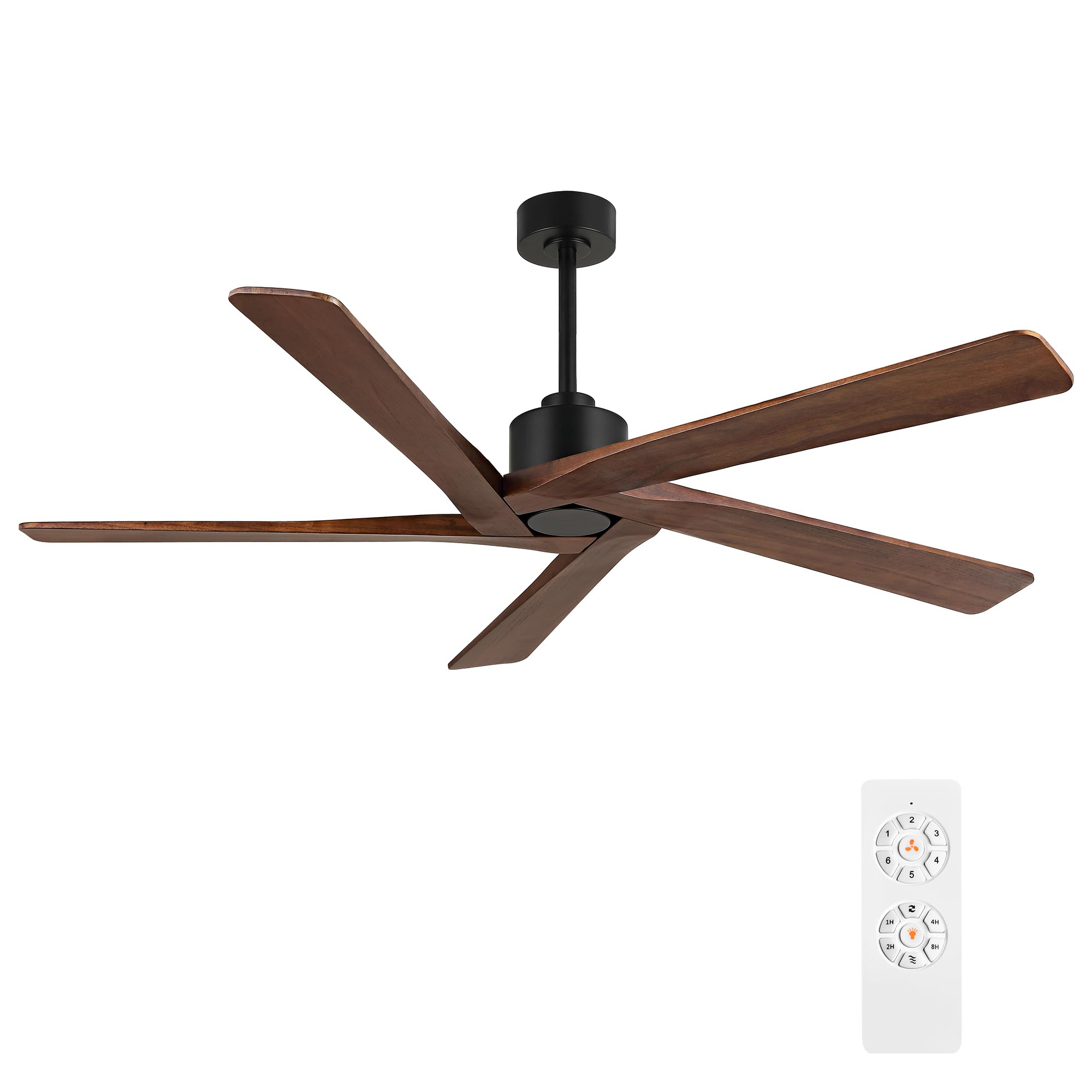 WINGBO 72 Inch DC Ceiling Fan No Light with 3 Downrods, 5 Reversible