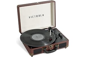 Victrola Vintage 3-Speed Bluetooth Portable Suitcase Record Player