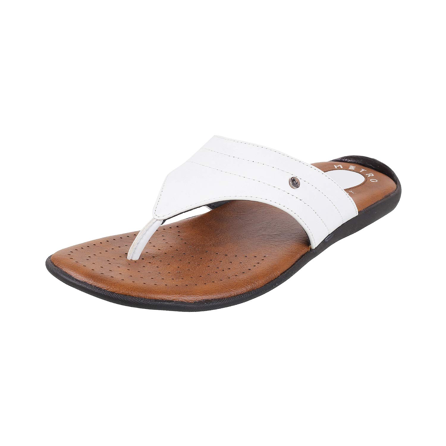Metro Mens Synthetic White Slippers (Size (6 UK (40 EU)) (B08FXRK3LP) Amazon Price History, Amazon Price Tracker
