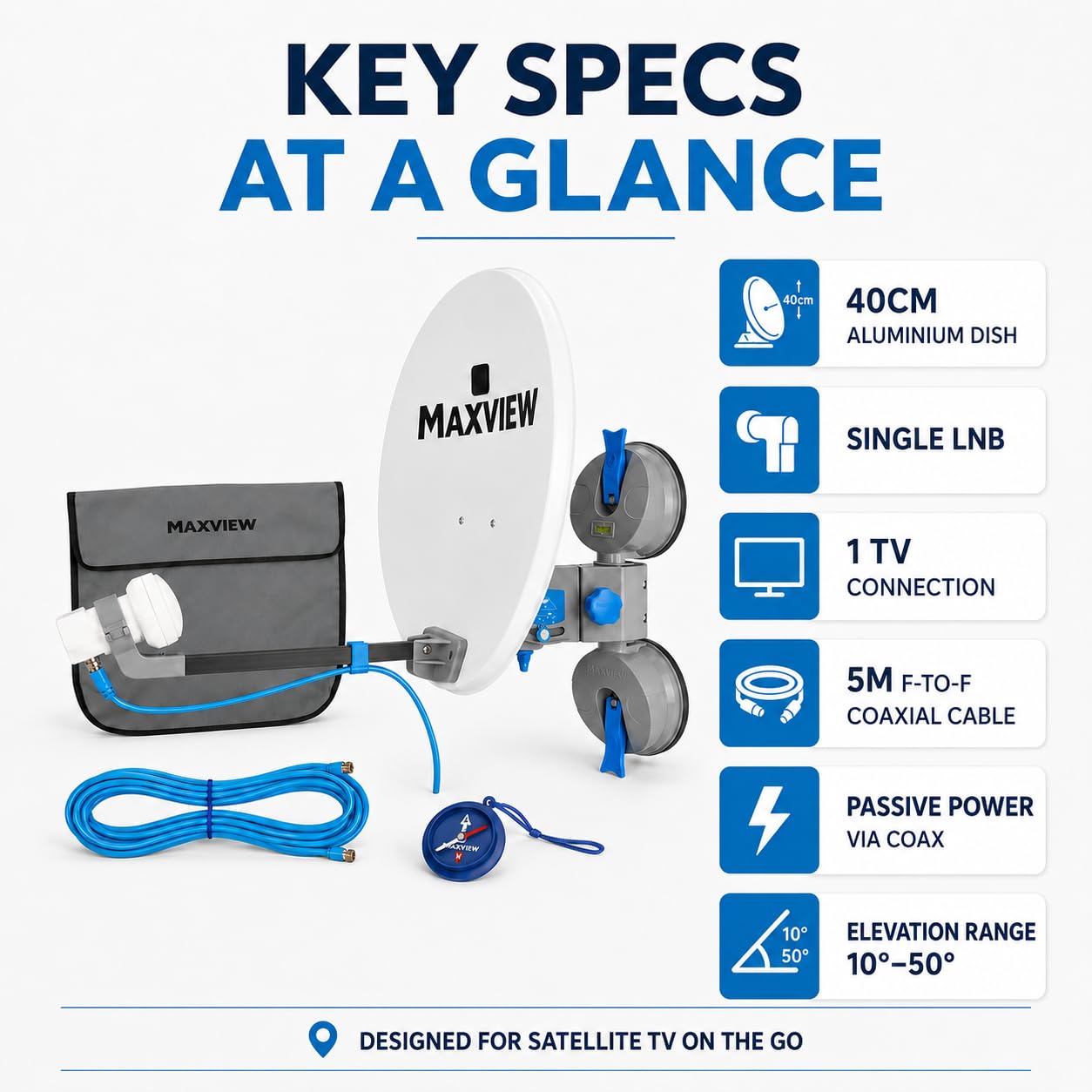 MaxView Antenne Satellite Remora.