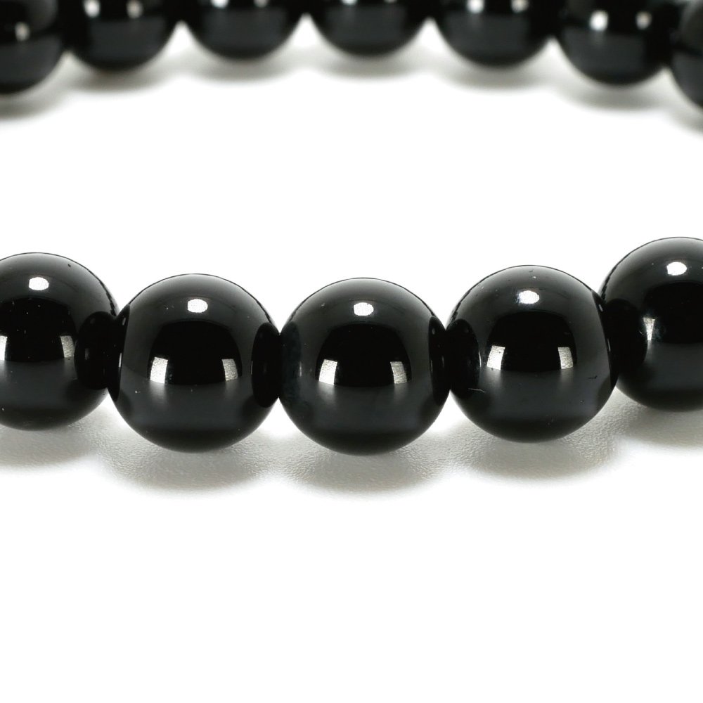 Amazon.co.jp: 鑑別済み AAA 黒水晶 モリオン ブレスレット 約8mm