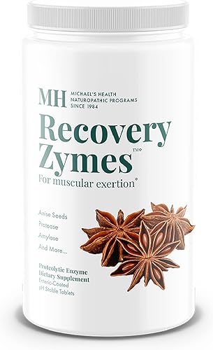 MICHAEL'S Naturopathic Programs Recovery Zymes - 1000 comprimidos estables con revestimiento entérico - Suplemento enzimático proteolítico, apoya la