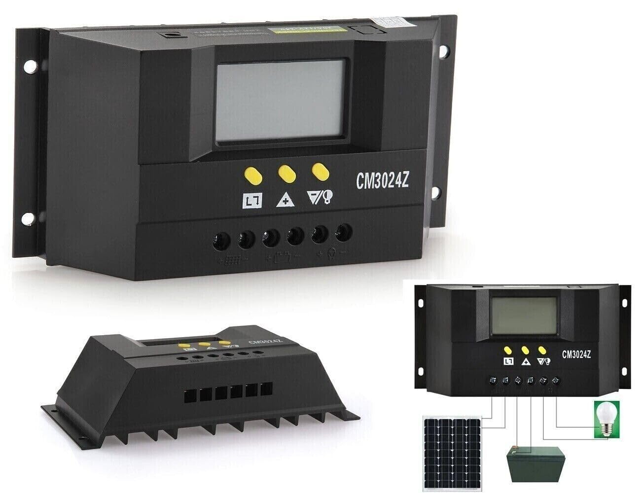 Kit Fotovoltaico con accumulo Inverter 2000W onda modificata Pannello Solare 100W x2 Batteria 120 Amp