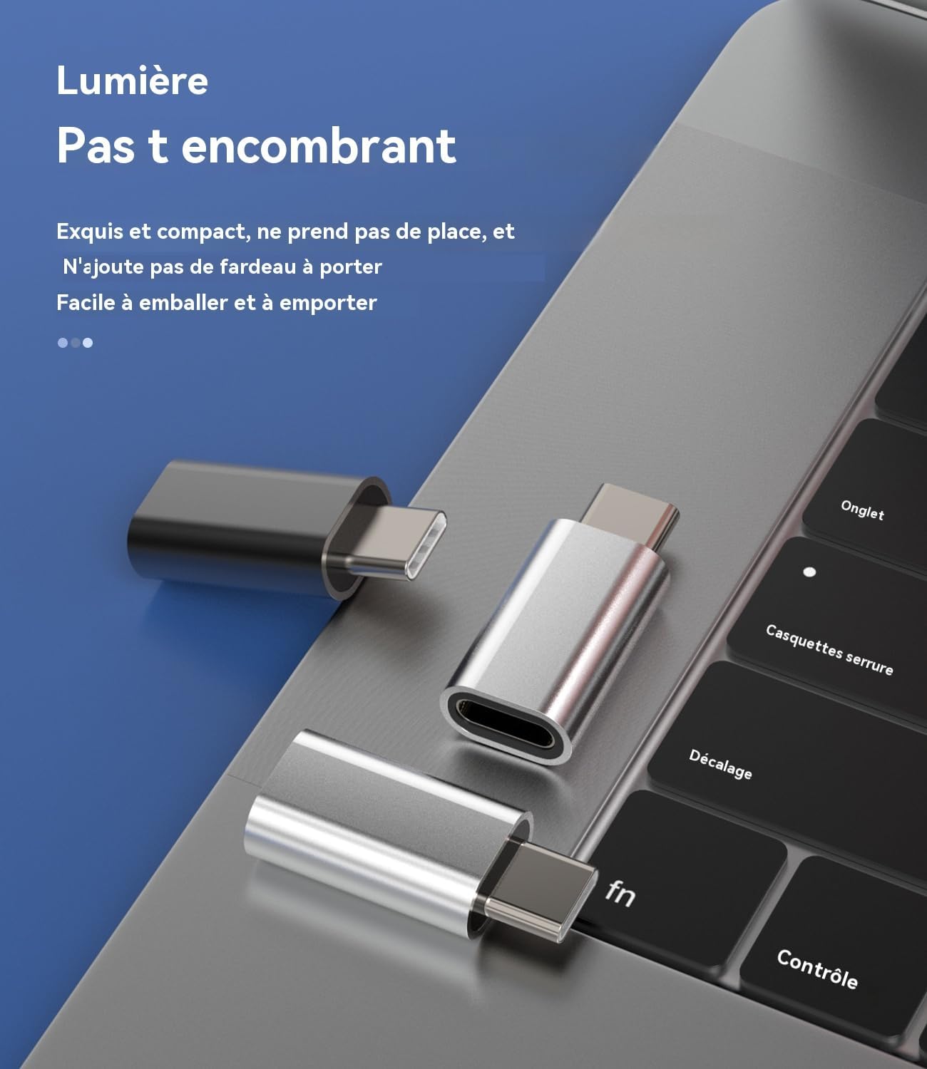 Adattatore Lightning Femmina a USB C Maschio 3 Pack per iPhone 16 15 Apple Ricarica Cavo Tipo C Connettore