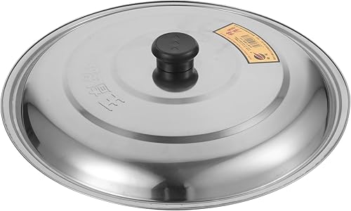 Tofficu Wok - Tapa universal de 13 pulgadas, tapa de olla de acero inoxidable, tapa para olla, tapa de repuesto para utensilios de cocina, tapa de