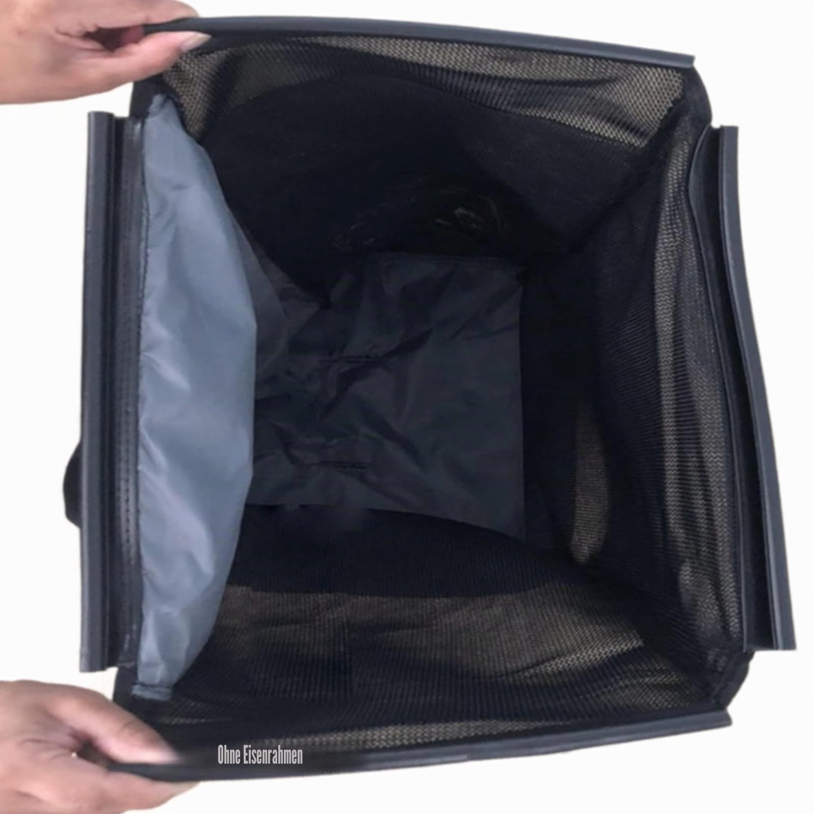 Robuster Grasfangkorb aus Stoff, 37 x 28 x 66,5 cm, Schnellentriegelung, HRJ216/196/HRU216, robuste Tasche