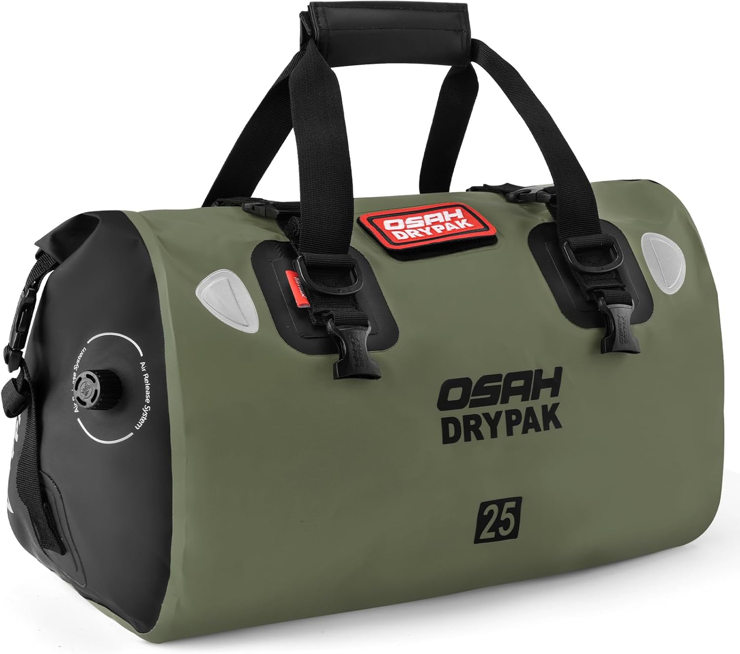 Waterproof Duffel Bag – Motorcycle Dry Bag Tail Bag with Large Storage Space, Waterproof Luggage Duffle Bags with Outer Mesh Zipper Pocket for Camping, Kayaking, Fishing & Traveling