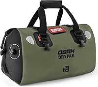 Vista 1 de Waterproof Duffel Bag - Motorcycle Dry Bag Tail Bag with Large Storage Space, Waterproof Luggage Duffle Bags with Outer Mesh Zipper Pocket for Oliva