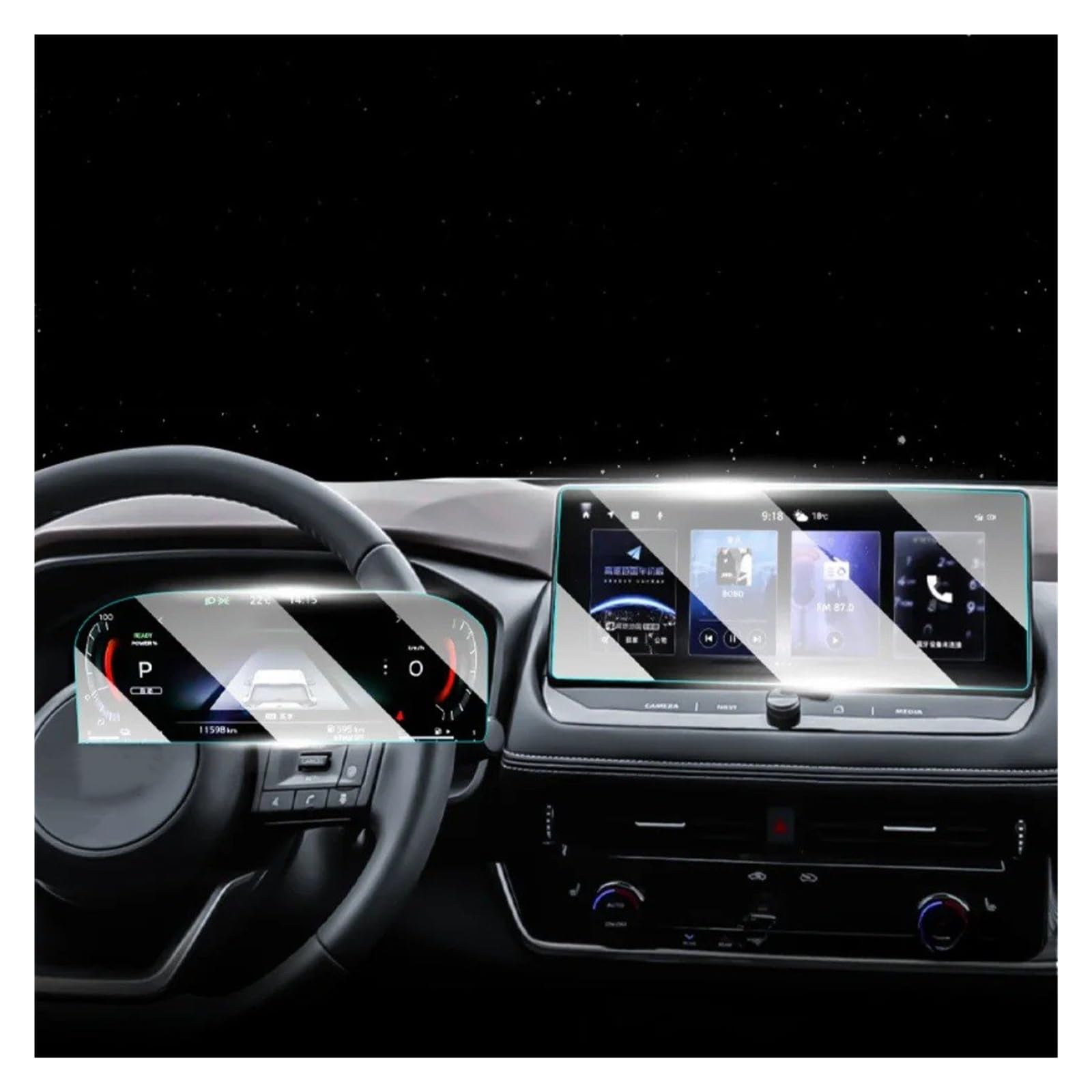 Nano ochraniacz ekranu do Qashqai dla J12 do X-Trail (B Navigation 12.3)