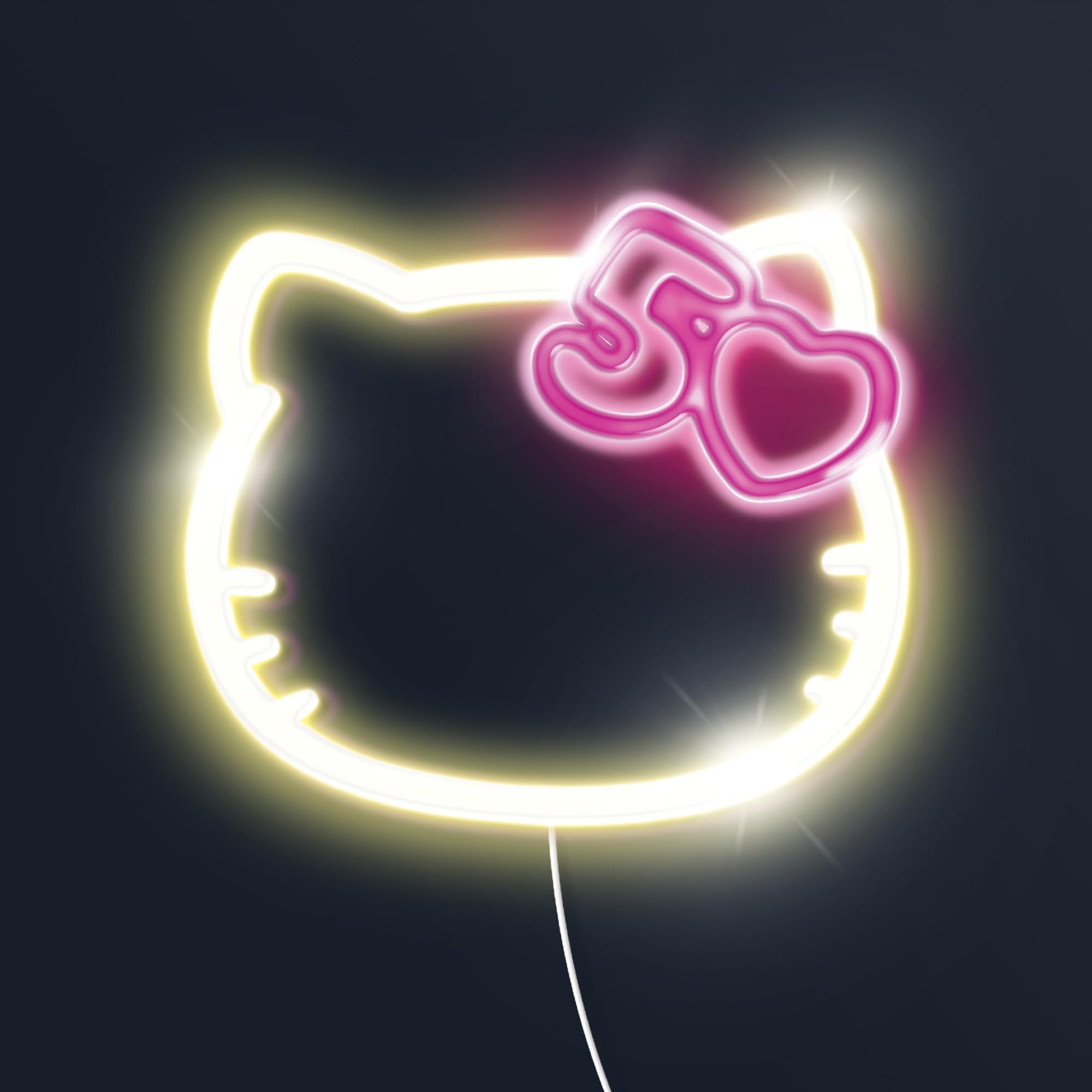 Amazon.com: Hello Kitty 50th Anniversary Light-Up Wall Decor – USB