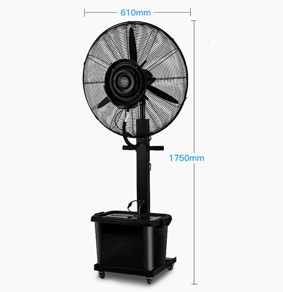 Commercial Fan, Industrial Fans Cooling, Adjustable Height Oscillating Outdoor Pedestal Fan