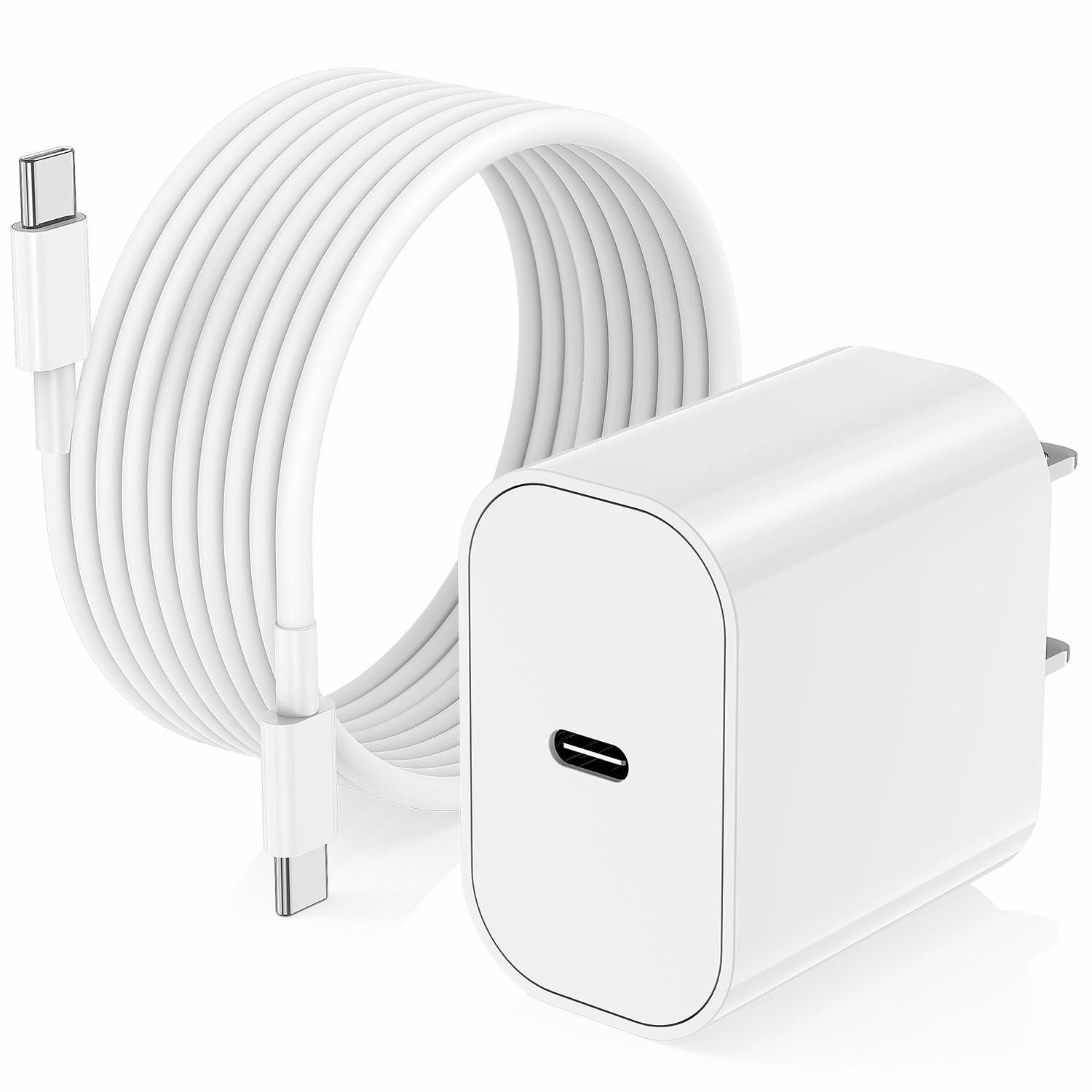 for iPhone 16 15 Charger/10ft Type C to C Charging Cable Cord Long,USB C Fast Charging Block for Apple iPhone 16 Pro Max/16/15/15 Plus/AirPods Max 2 (2024)/AirPod Pro 2nd Gen/4/Plug Cube Power Adapter
