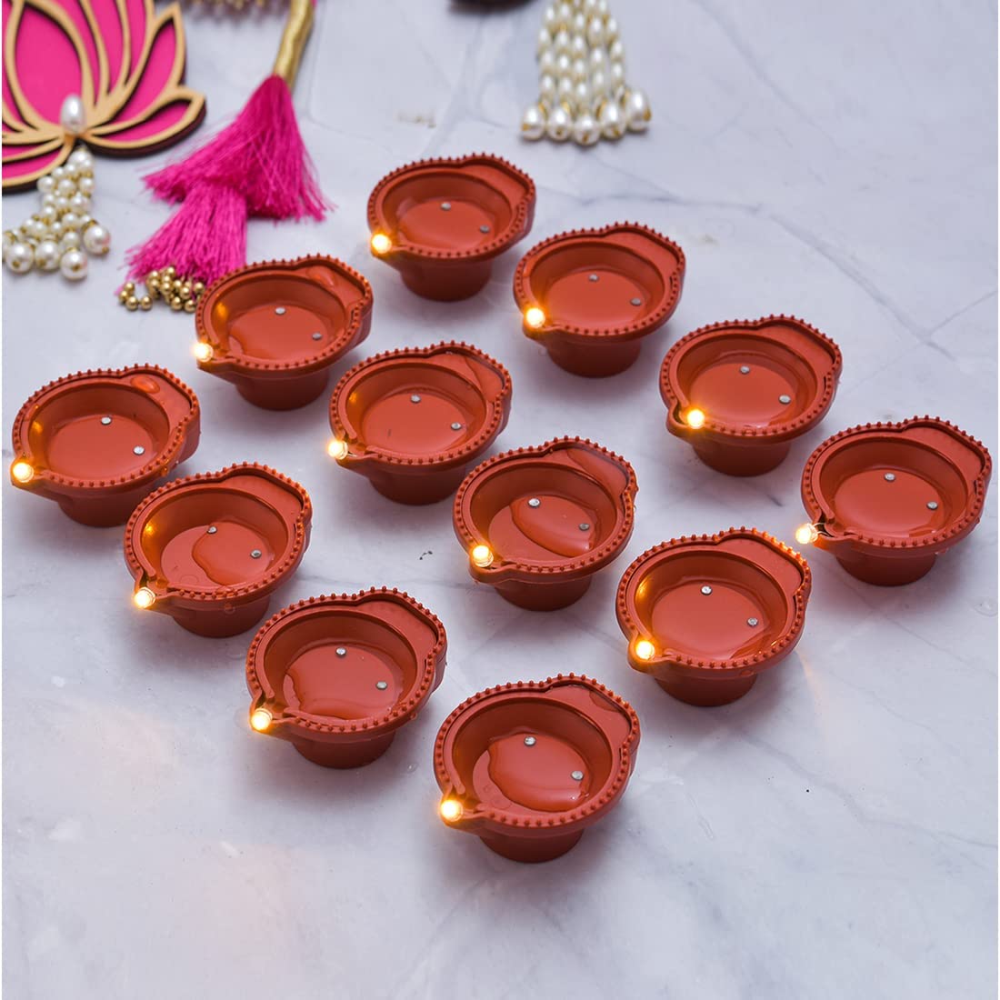 WORLD7® Led Light Water Sensor Diya Plastic Well No Electricity Needed, Artificial Flameless Candle Panti Best for Decorations for All Occasions Ganapati Navratri Diwali Wedding Party (4 in Box) (B0DFX88FHP) Amazon Price History, Amazon Price Tracker