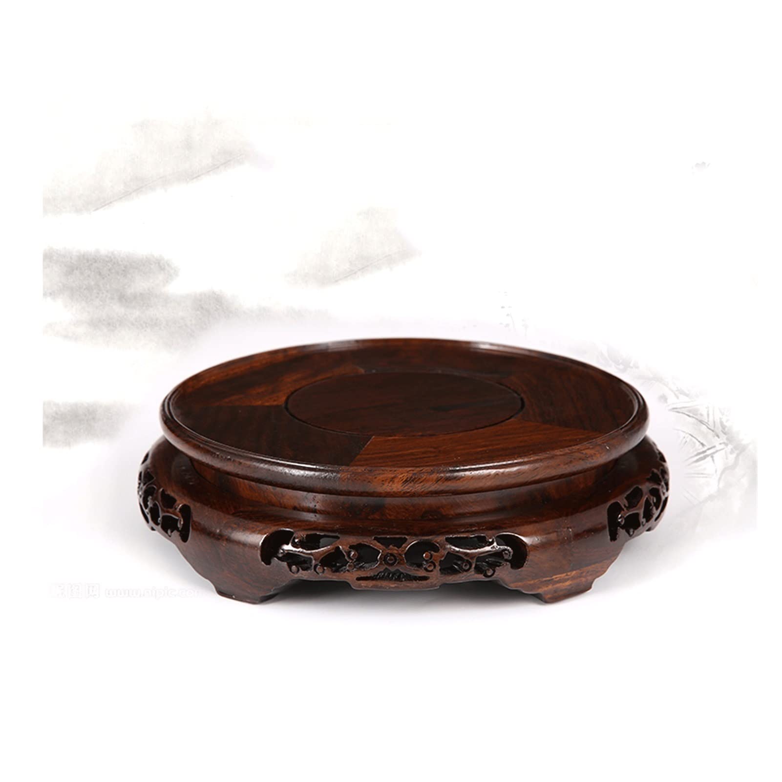 SnamicE Plant standPlant Base Stand, Rotating Flower Pot, Strange Stone Base, Tray Shelf, Wooden Vase, Aquarium Decoration, Pedestal Bracket, Solid Wood So,A-XXXL