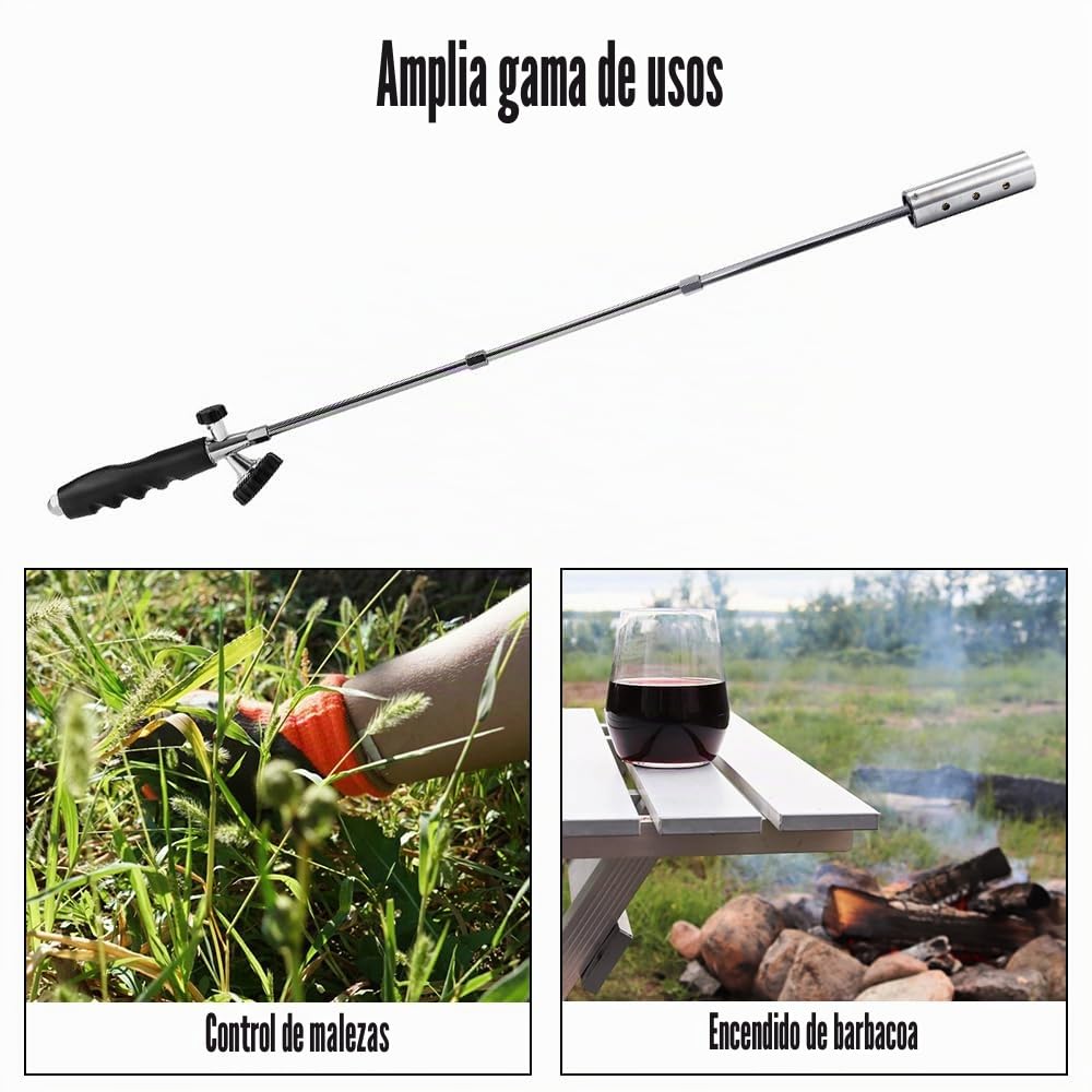 Herbicida ajustable, 1 unidad, 39-79 cm, dispositivo de eliminación de malas hierbas extraíble con mango ergonómico para destruir malas hierbas