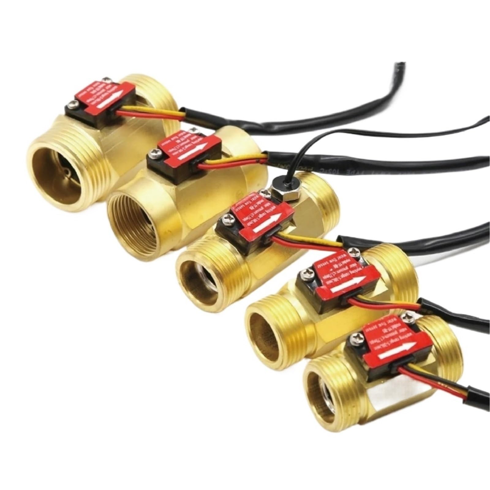 Qfuxyysld Yf-B10 Brass Water Flow Sensor Effect Flow Meter Liquid Flow Rate Sensor Brass Flow Switch Digital Monitoring Detector(Yf-B10)
