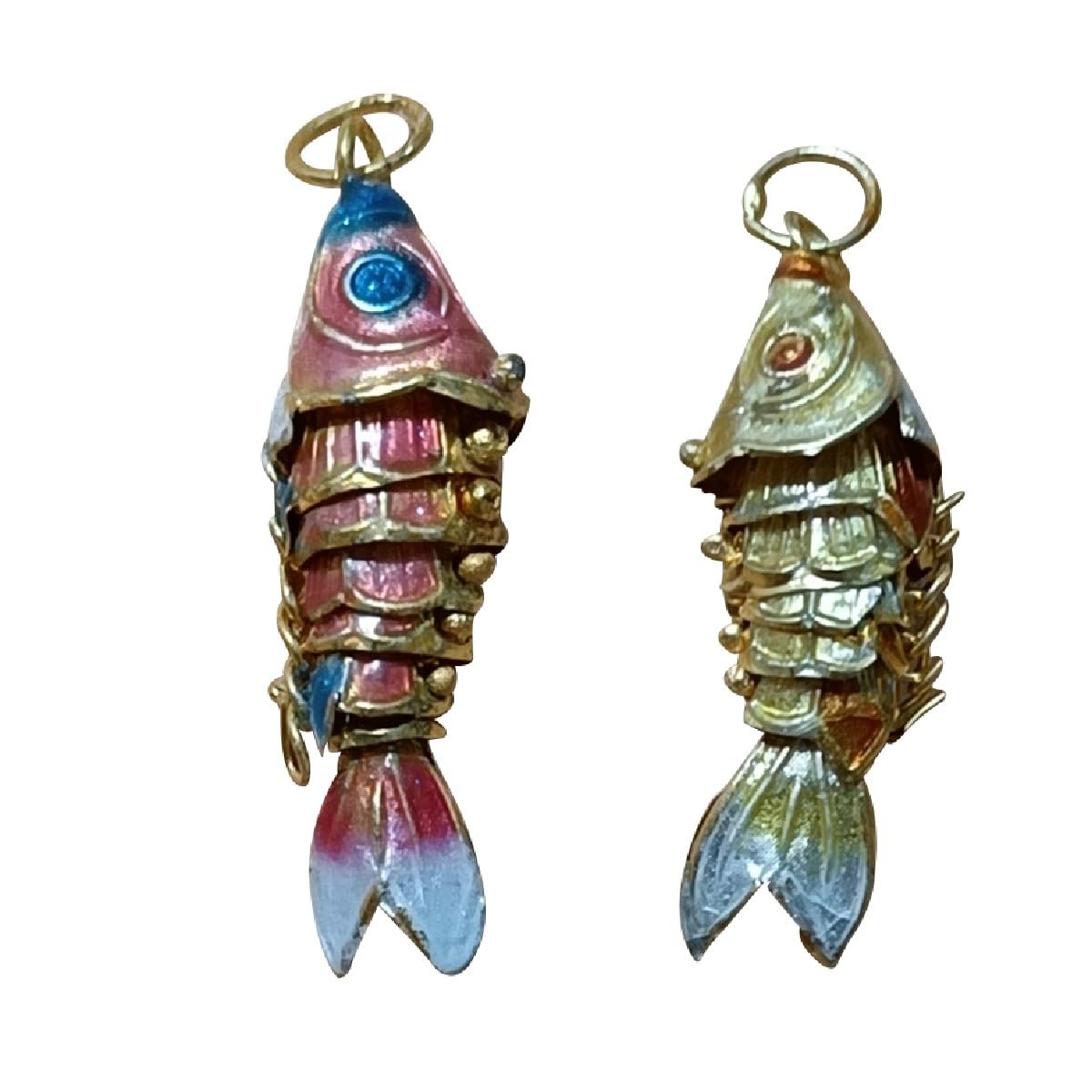 Only My Live Home Cute Cloisonne Enamel Metal Fish Charms China Traditional Handicrafts Small Goldfish Pendant DIY Jewelry Making Findings Accessories