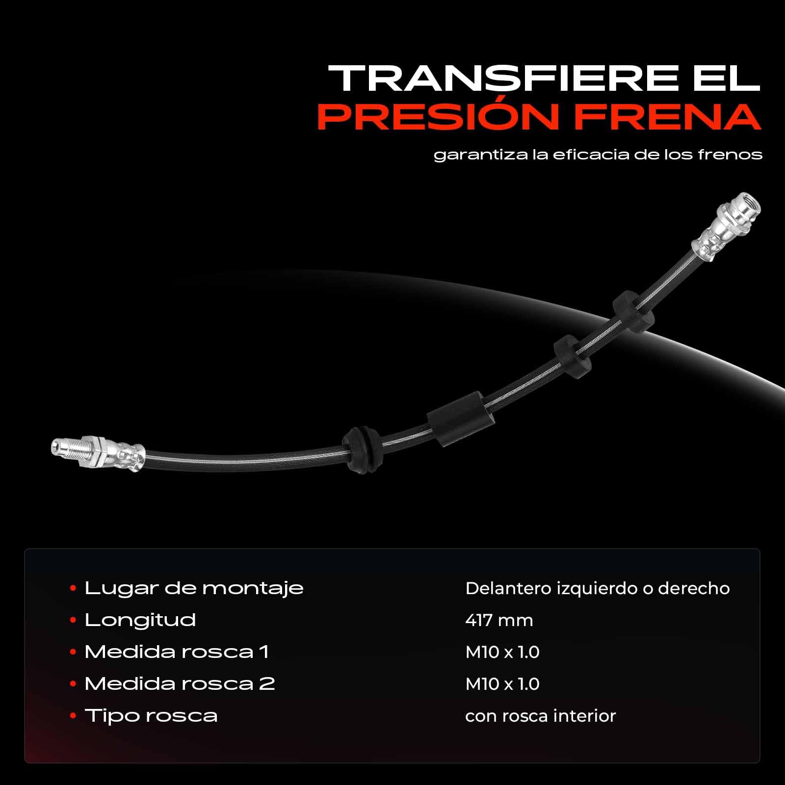 Frankberg Manguera de Freno Latiguillos de freno Compatible con Galaxy WA6 Mondeo IV Turnier BA7 S-Max WA6 V60 I 155 V70 III 135 Replace# 2202712