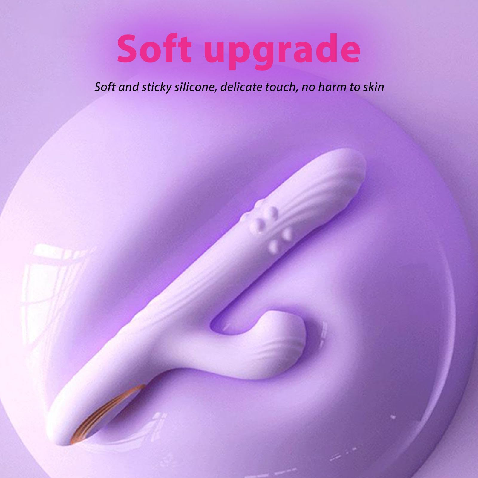 Vibratore G Spot Erotica Dildo Stimolatore Clitorideo può stimolare il punto G, Vibratoriper Sex Toys per Stimolatore Clitoride,Purple