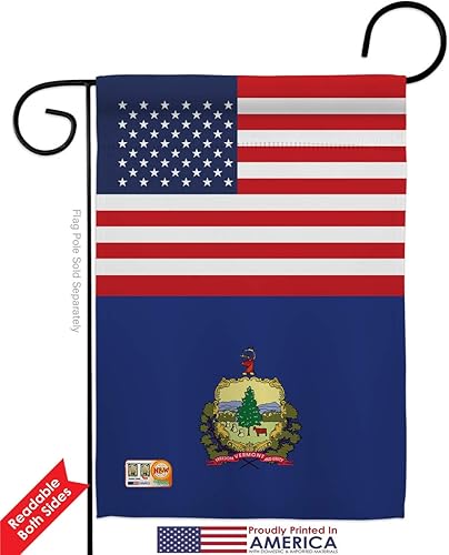 Miniatura 2 de US Vermont Garden Flag Americana States USA American Territories Republic Small Decorative Gift Yard House Banner Double-Sided Made In 13 X 18.5