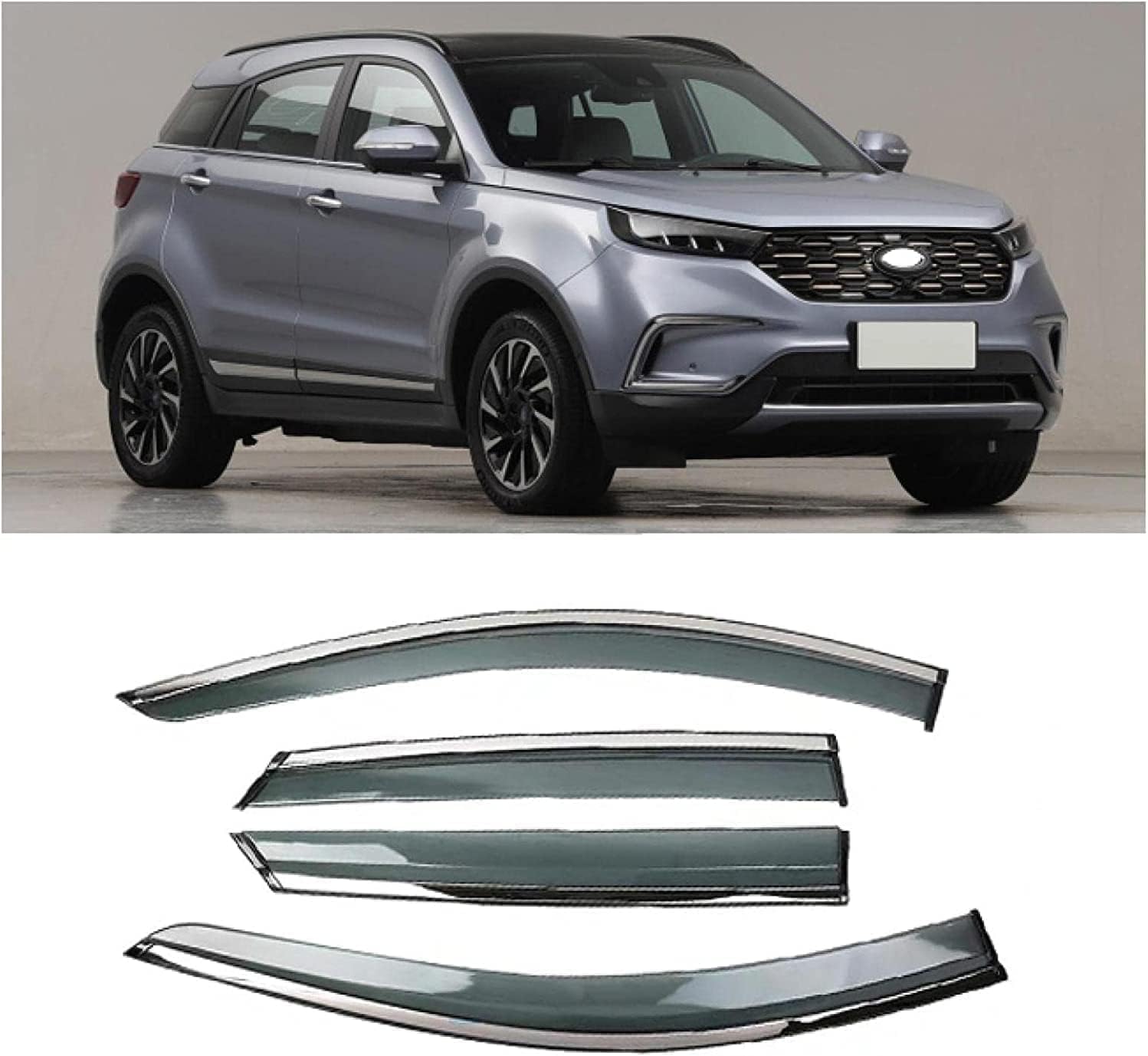 PANXUC Car Wind Deflectors for Ford Territory EV 2019, Side Window Wind Rain Deflector Window Visor Sun Rain Guard Smoke Guards