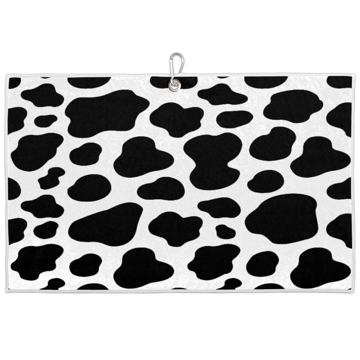 CAnimal Cow Print Golf Towel Heavy Duty Snap Milk Cow Pattern Golf Towel is Absorbent, Durable and Attaches to Golf Bag.
