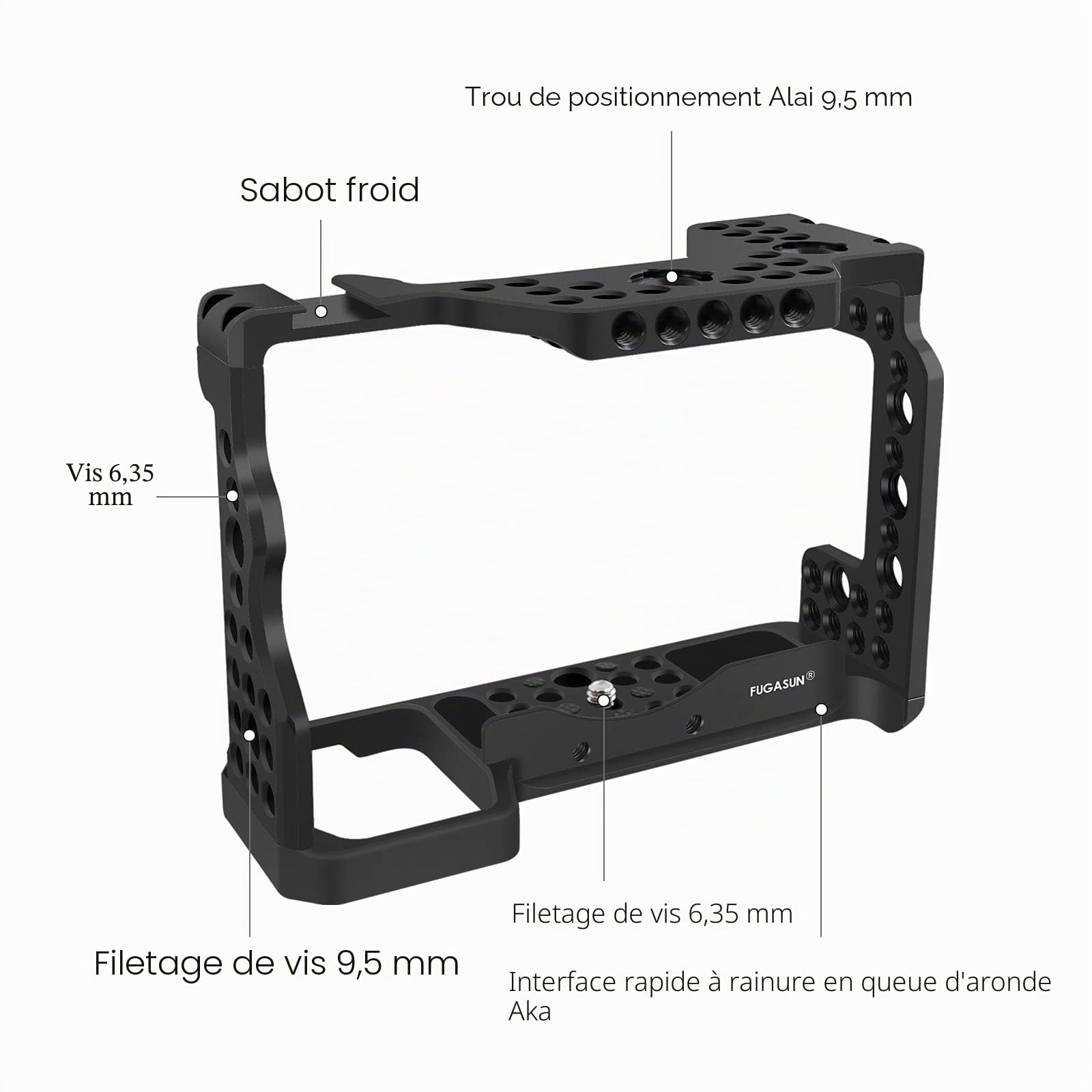 Sony A7II A9 A7III A7M3 A7RIII A73 A7R3 Cage Caméra Rig Chaussure Froide