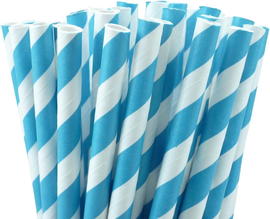 Paper Party Straws | 50 Ct (Turquoise)