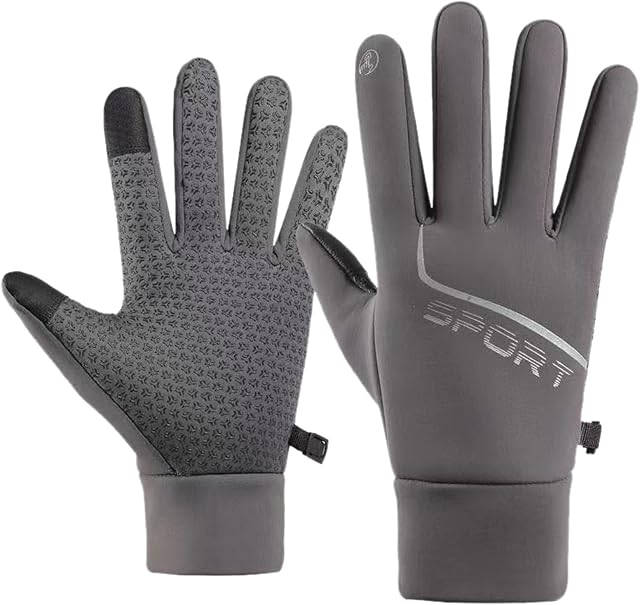 DAOGU Touch Screen Gloves, Windproof Cold Proof Thermal Mittens,Touch Screen Function for Smartphones, for Outdoor Cycling, Hunting,Climbing Sports Gray