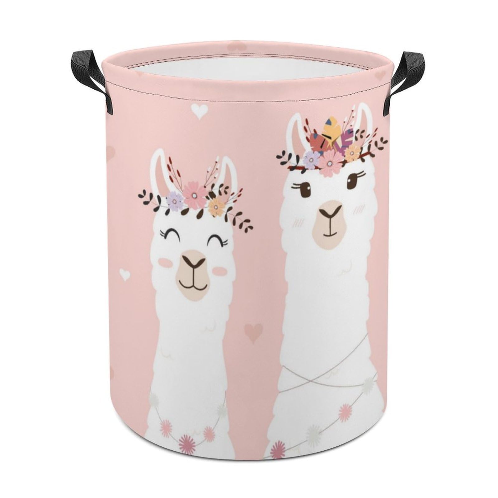 Wlntrophic Laundry Hamper, Cute Llama Laundry Basket, Washing Basket with Handle