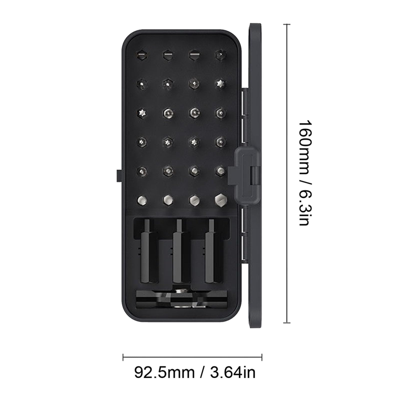 Magnetic Ratchet Screw Driver Bit Set, 24pcs Cr Mo Alloy Steel Bits, 1/2 Weight, 58 Tooth CW, CCW Ratchet Handle of 6063 Forged Aluminum Alloy CNC Post Processed