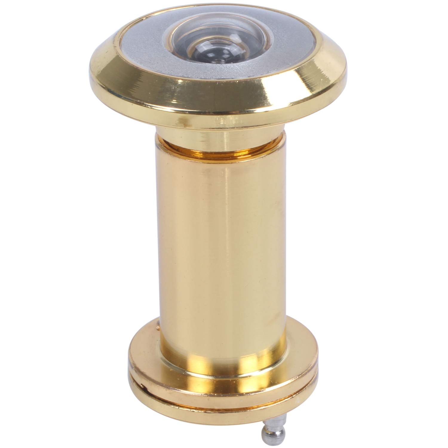 Duendhd Gold 200 Degree Retractable 36-58Mm Security Door Viewer Peephole Peep Hole Spyhole + Cover,