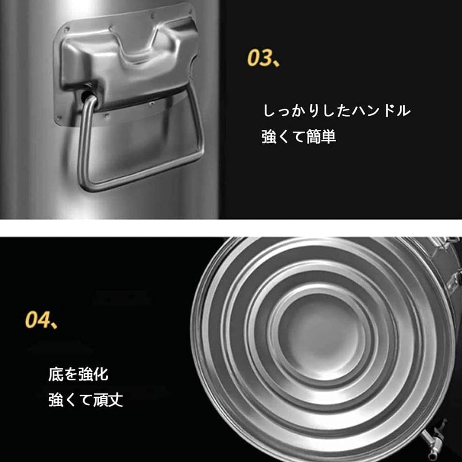 ウォーター タンク 保温 10-60リットル ステンレス断熱バケツ 保冷缶 蓋付き蛇口付 保温 保冷 大容量 キーキーパー キャンプ