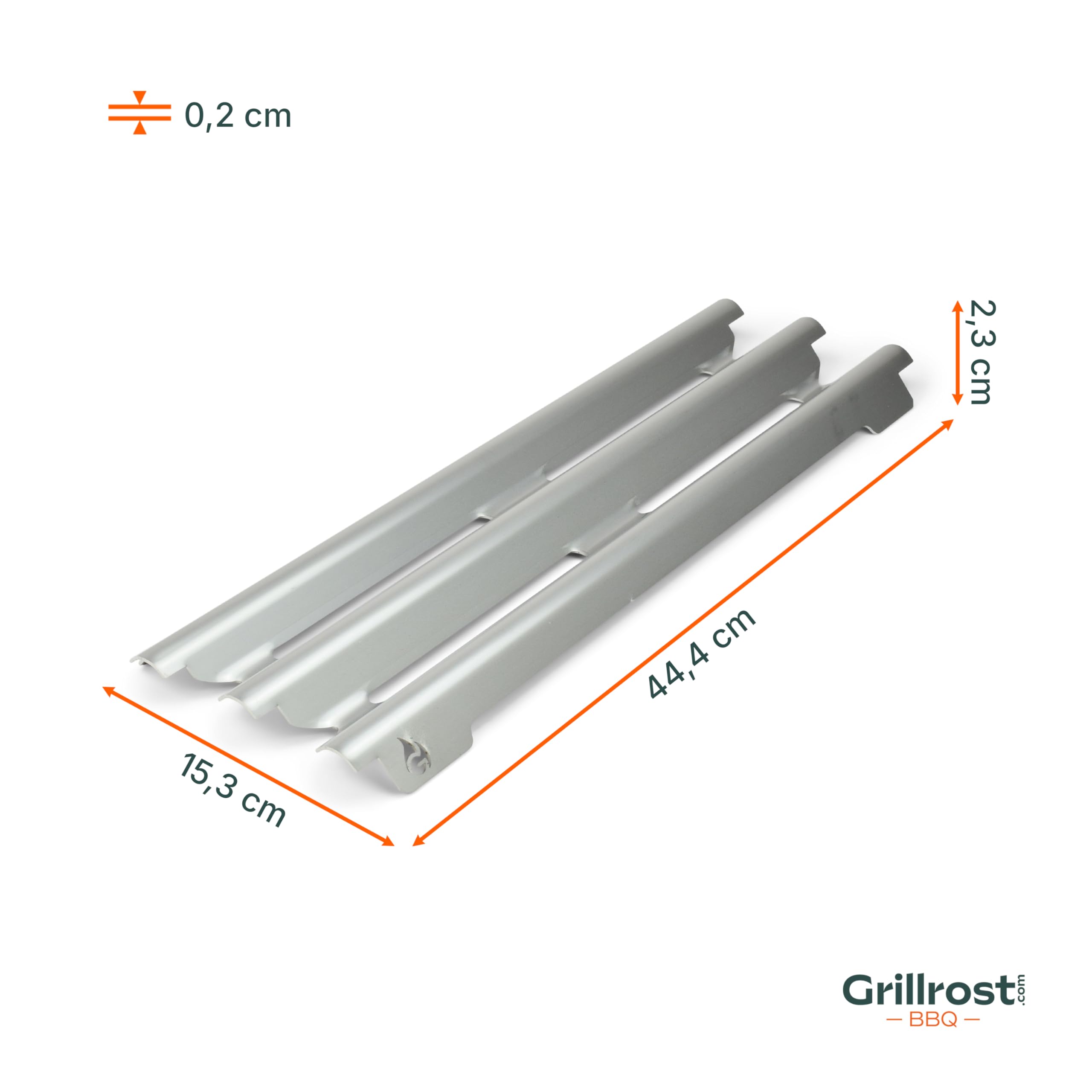 WELL GRILL Dual-Tube Brenner Edelstahl Rohrbrenner für Broil King Signet & Sovereign Gasgrill, 18629, 36cm BBQ Brennerrohre Stabbrenner Ersatzteile