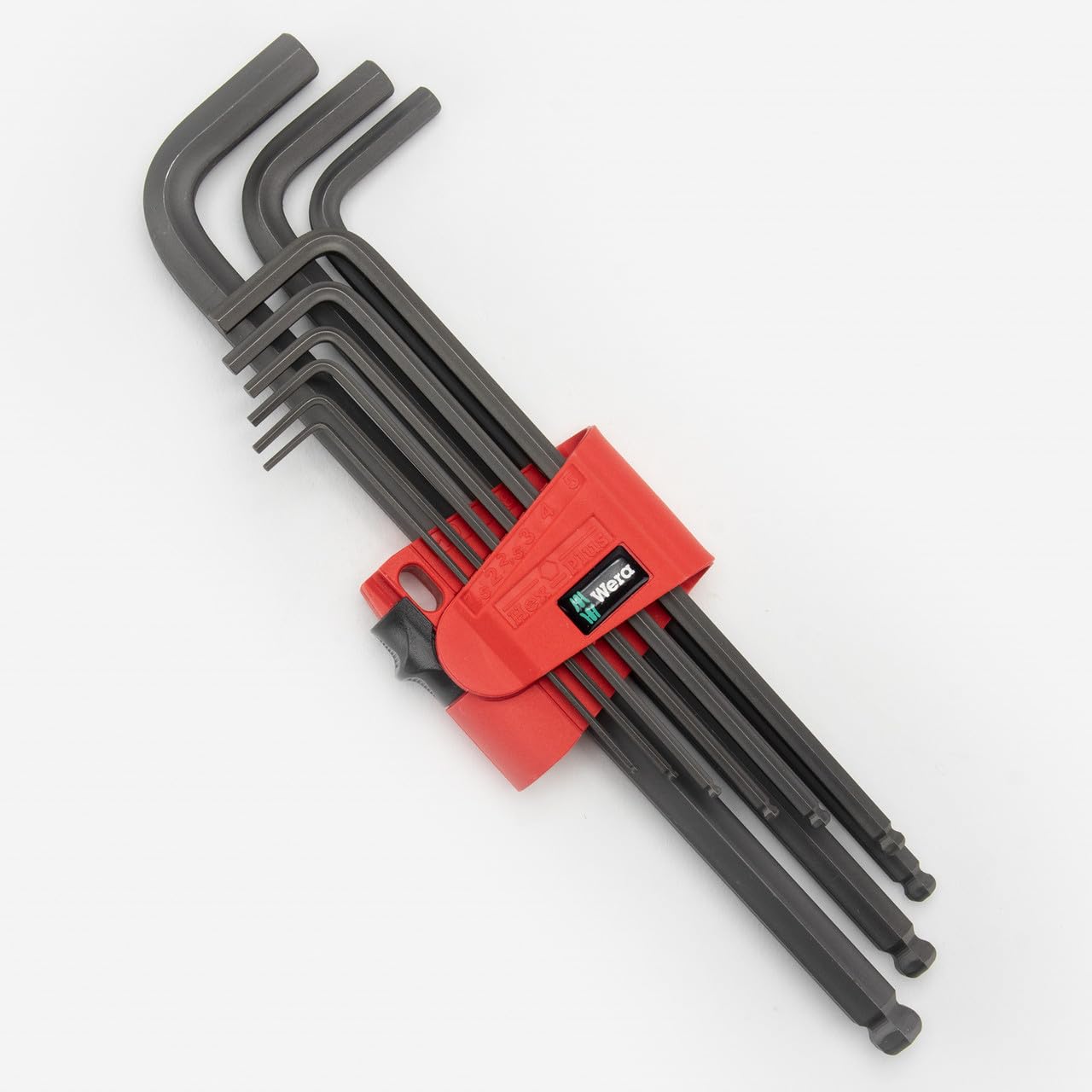 Wera 022086 Hex + Ball End Hex Metric L-key Clip Set, 9 Pieces 
