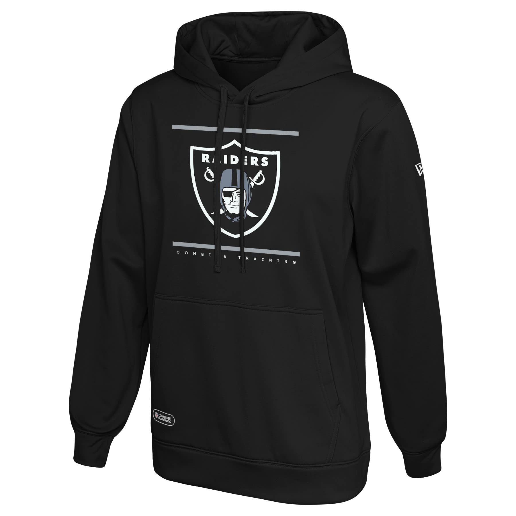 New Era NFL Football Men's Split Defense Fleece Pullover Hoodie, Las Vegas Raiders, Medium